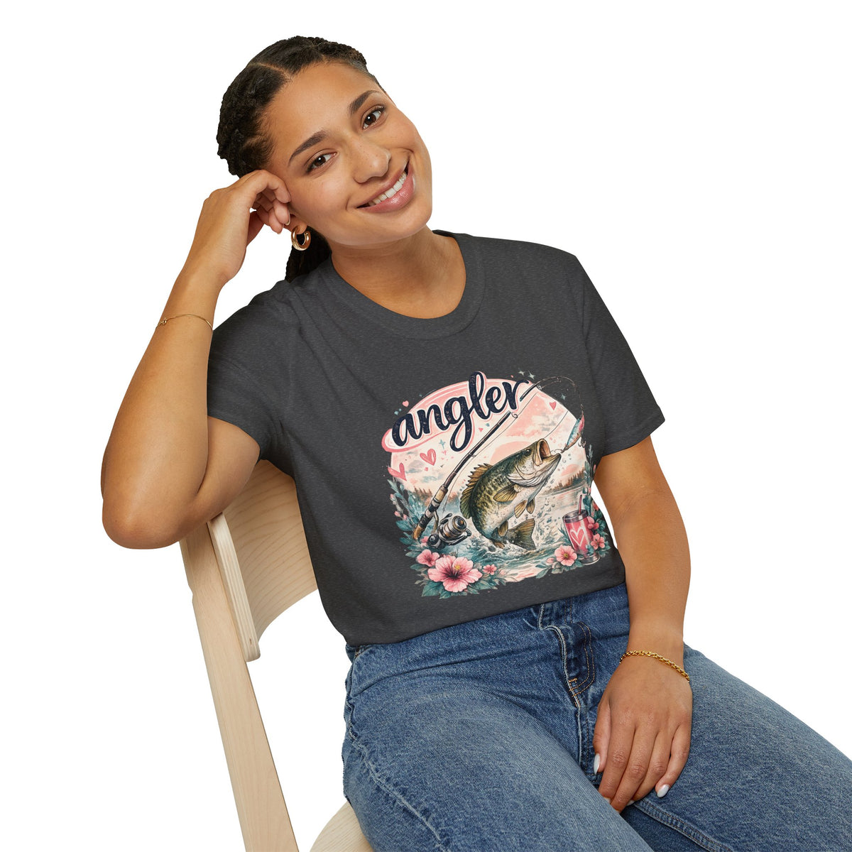 Angler with Flowers T-shirt