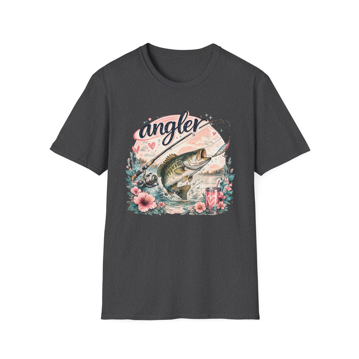 Angler with Flowers T-shirt