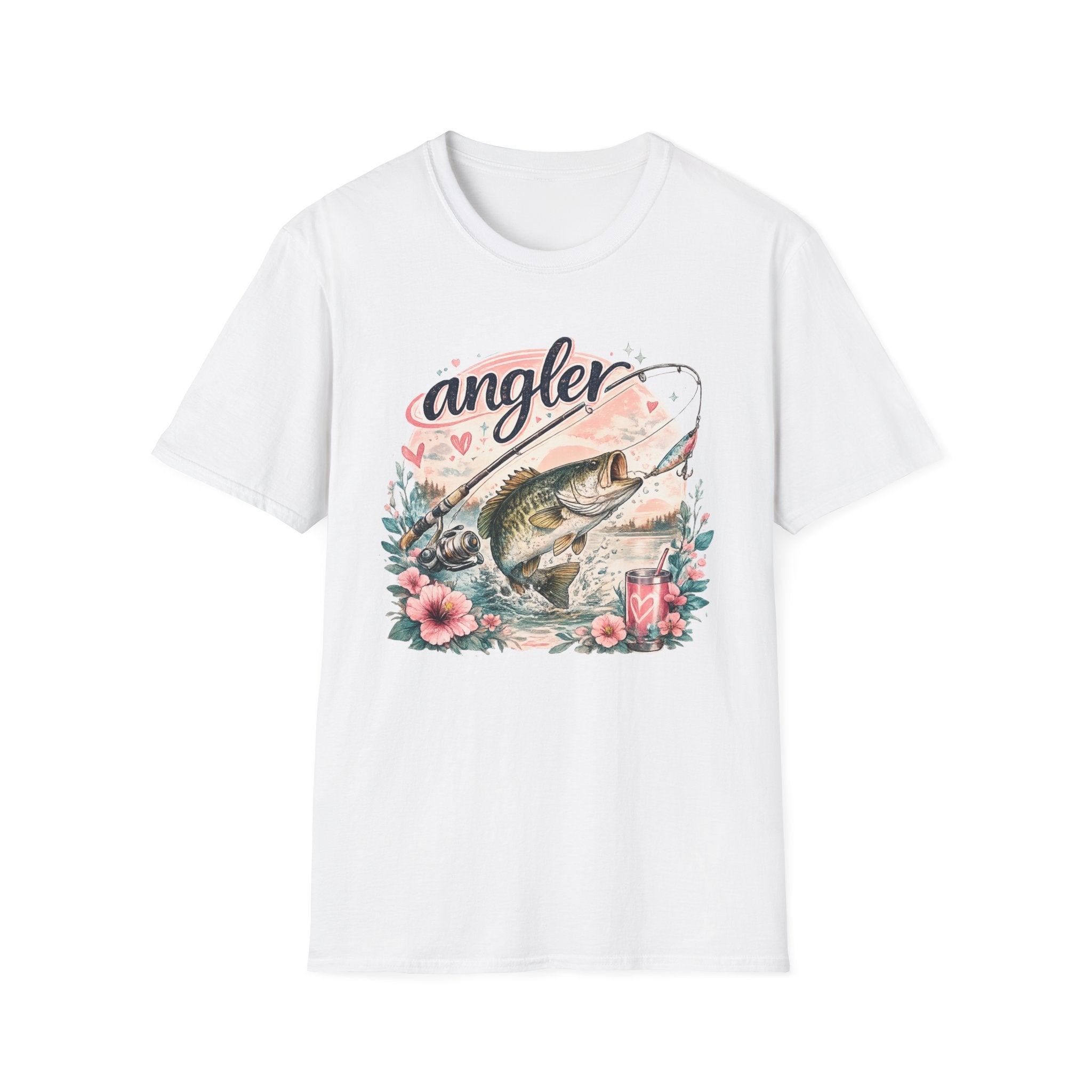 Angler with Flowers T-shirt