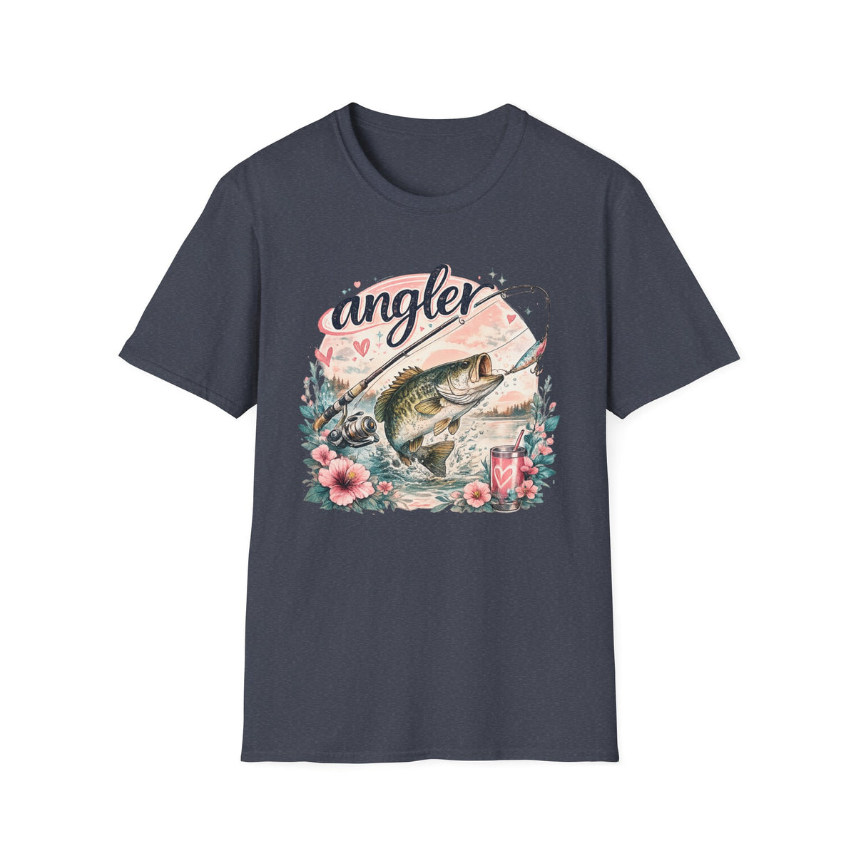 Angler with Flowers T-shirt