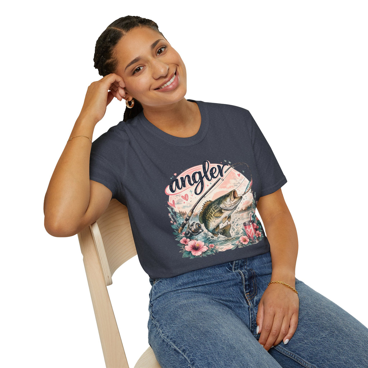 Angler with Flowers T-shirt