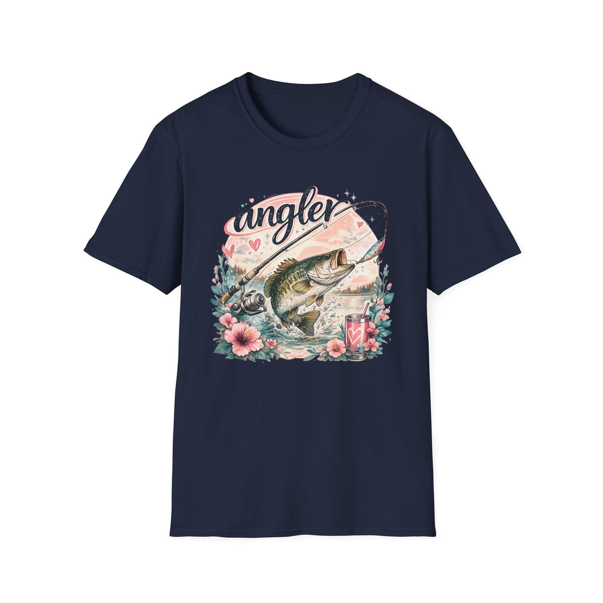 Angler with Flowers T-shirt