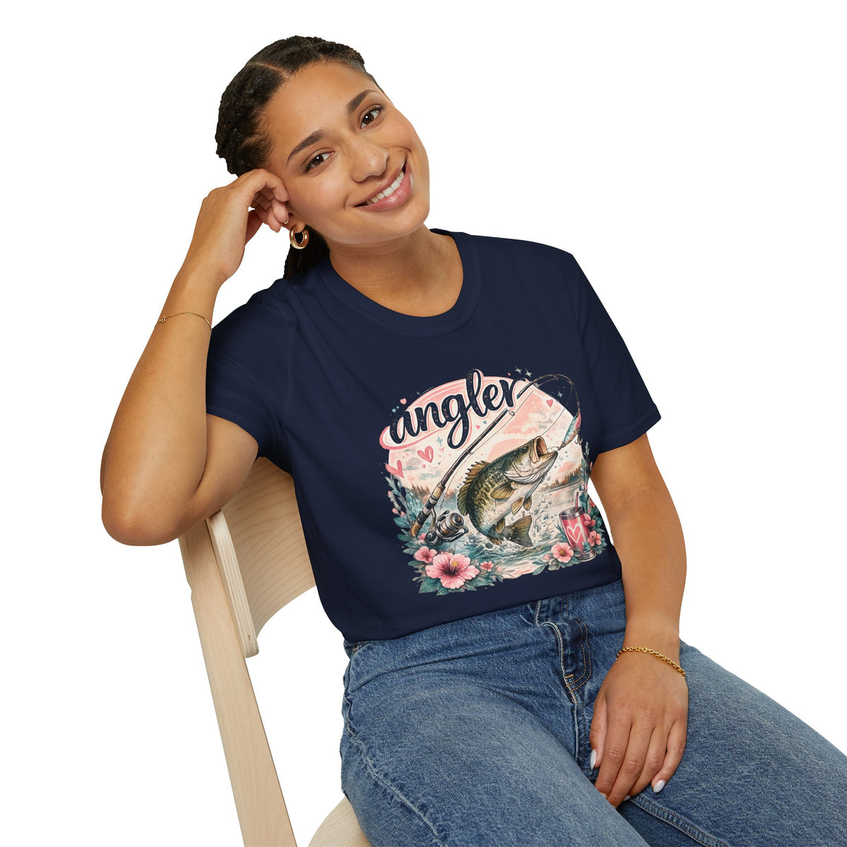 Angler with Flowers T-shirt