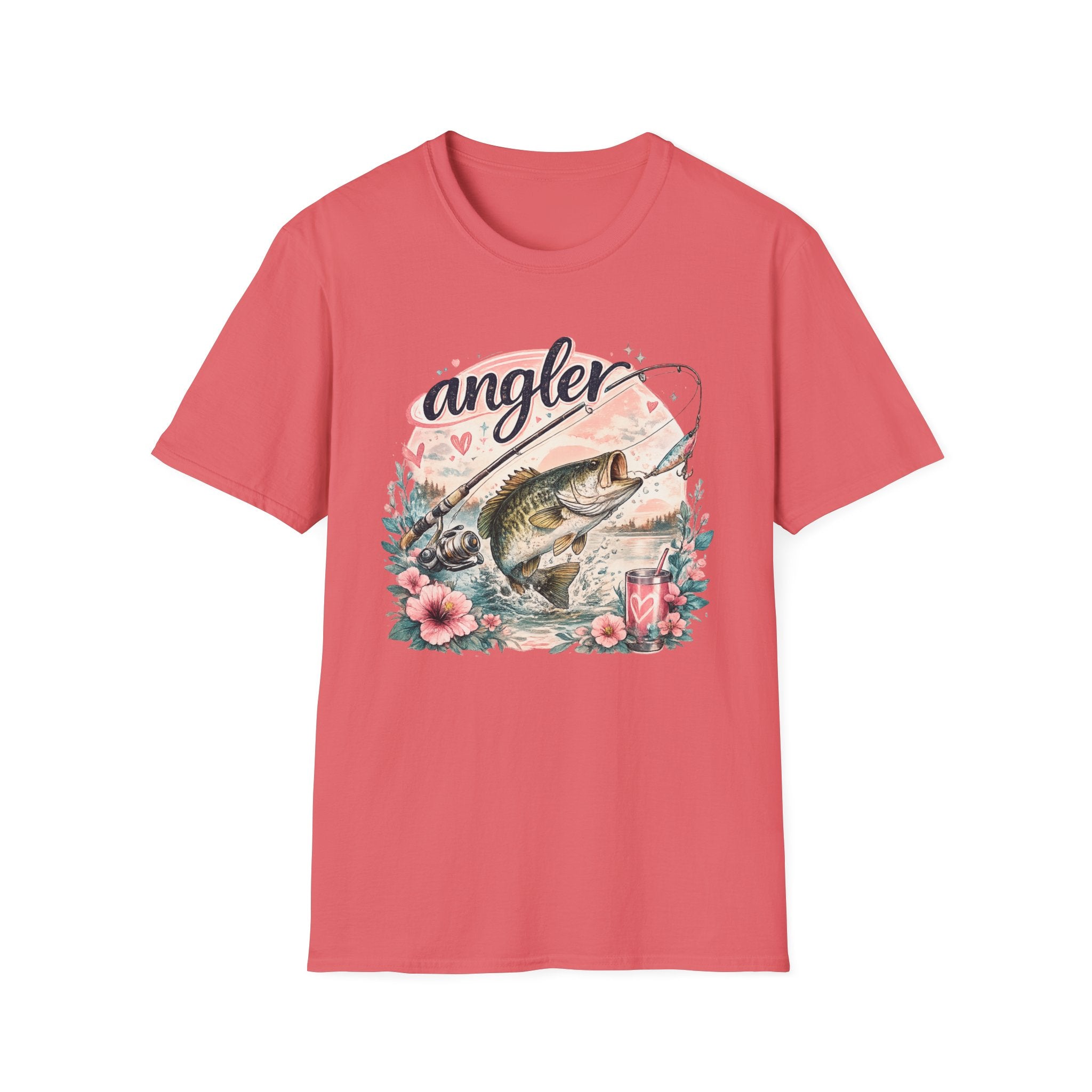 Angler with Flowers T-shirt